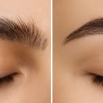 antes y después de la depilación de cejas con hilo